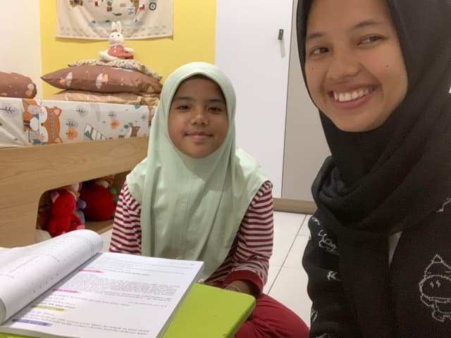 Kegiatan belajar Alifah Asma Amalia