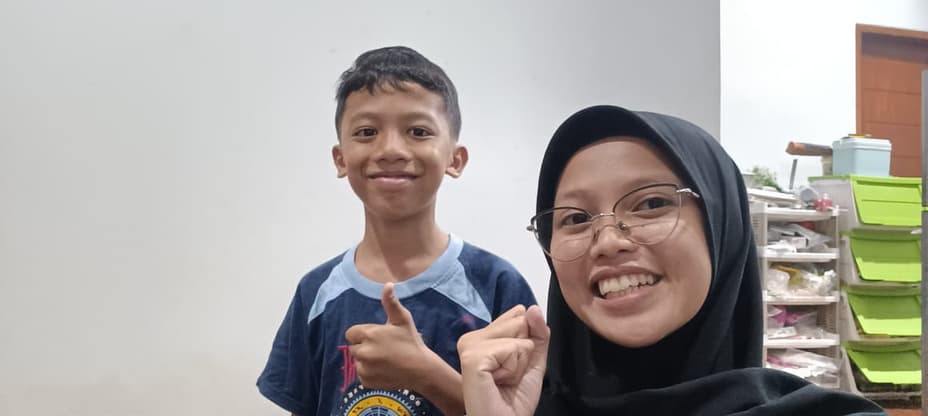 Kegiatan belajar Sara Azzahra